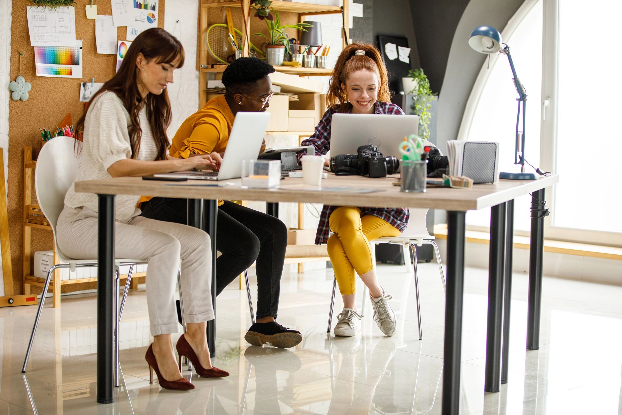Agency team collaborating on a website strategy session