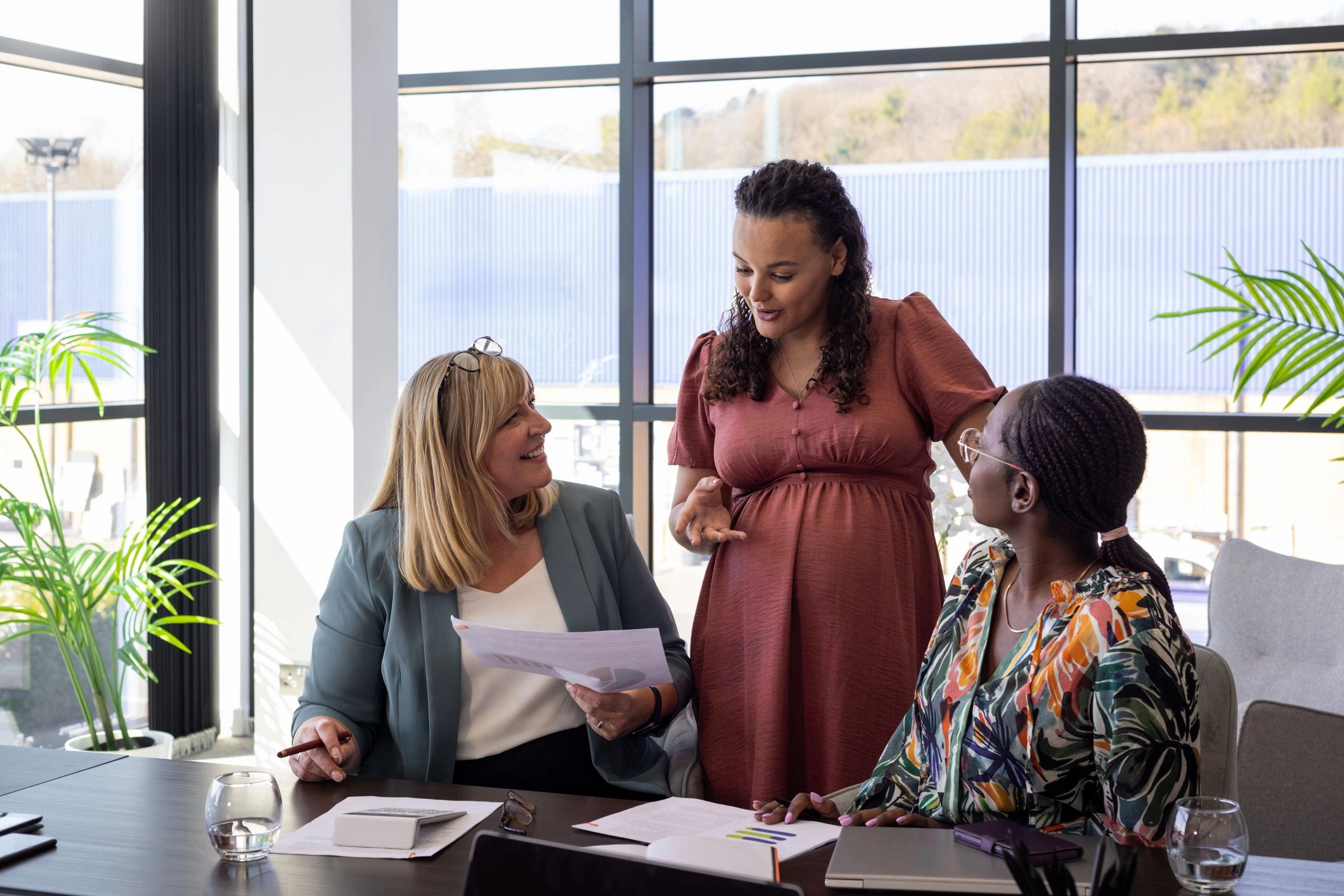 Business planning meeting around a conference table